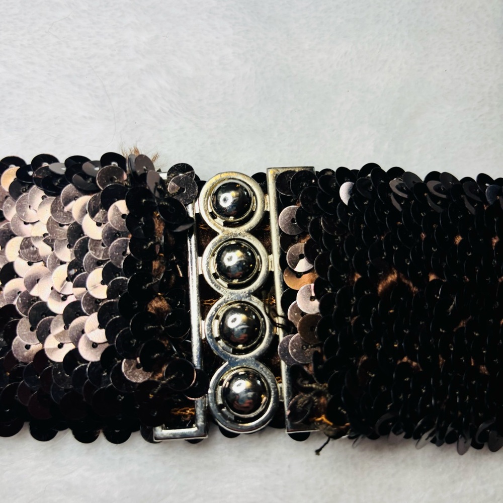 Belt with Brown Sequins NWOT